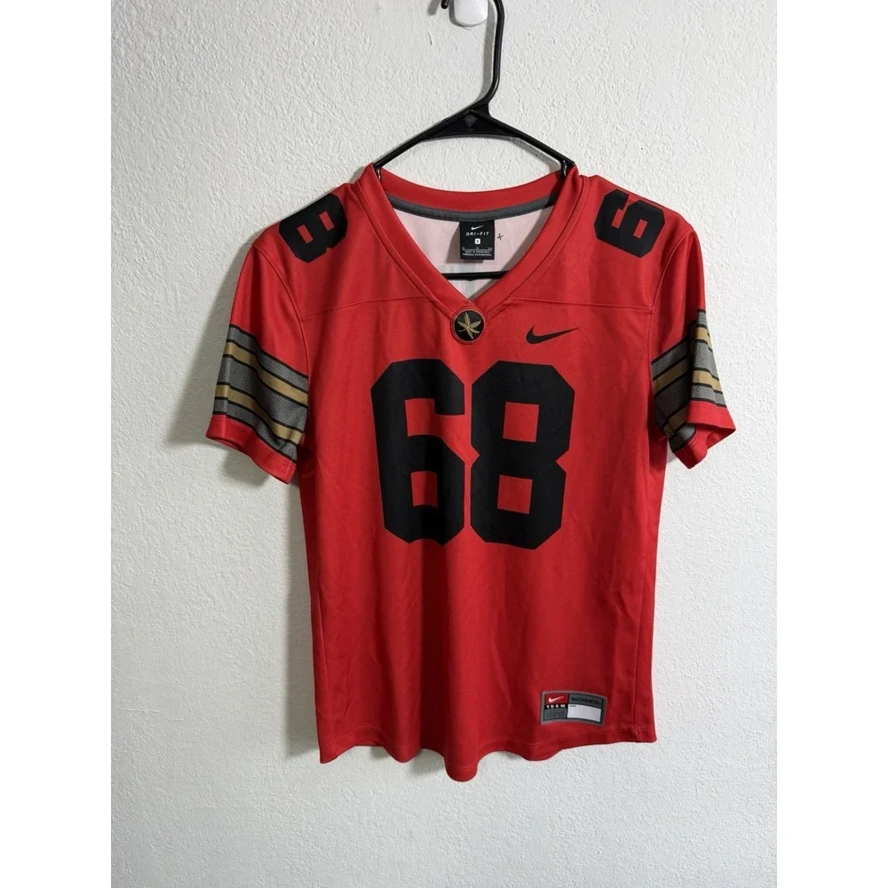 Nike Ohio State Buckeyes #68 Football Jersey Red Women's Size Small Rare